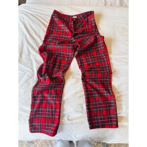 Brandy Melville John Galt Red Plaid Trousers